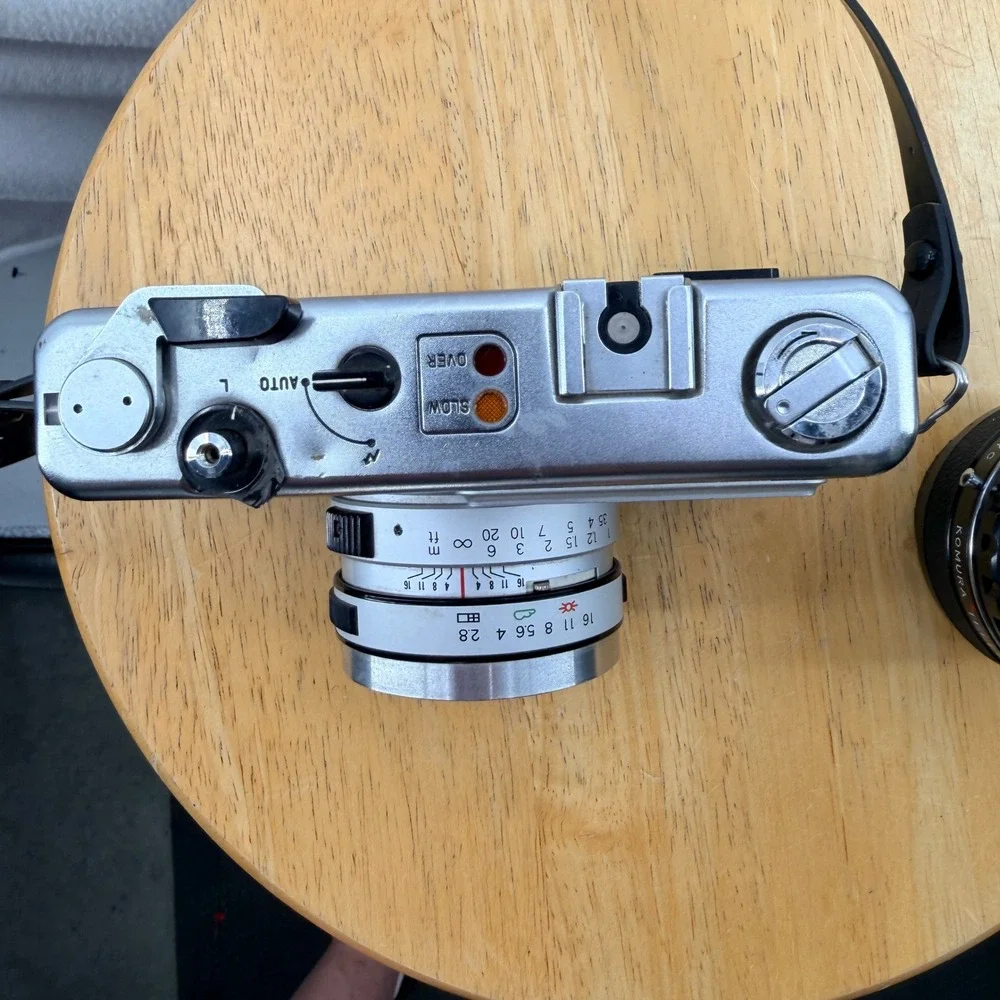 Yashica MG-1 35mm Film Camera Yashinon 45mm f2.8 Lens Komura Telemore95 II Bundl